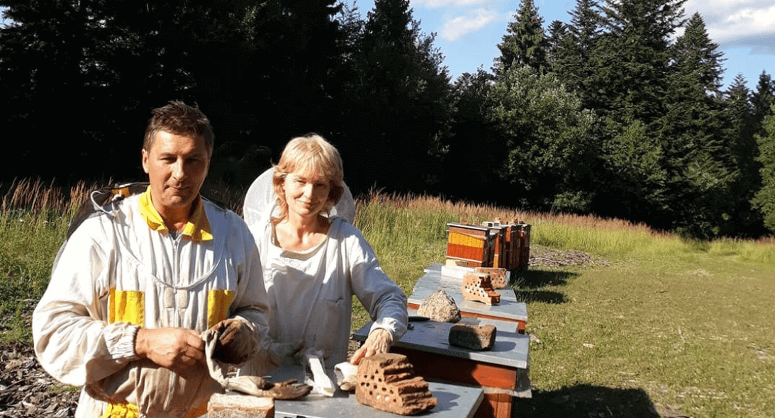 Honey Tradition Beekeepers at Apiary in Slovakia
